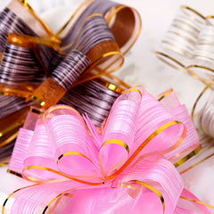 10pcs Drawstring Ribbon Bows for Gifts, Weddings, Christmas