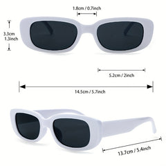 Y2K Square Sunglasses Retro 90s UV400 Sun Shades Glasses