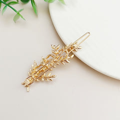 Girl's Wheat Ear Shape Hair Clip, Zinc Alloy Hair Accessories
