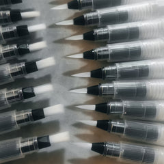 20 Pack Nylon Brushes with Water Storage Pen Set for Acrylic Watercolor Painting