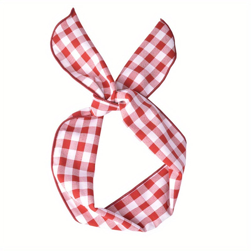 Vintage Bow Tie Rabbit Ear Headband Hair Accessory