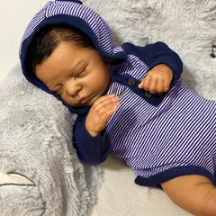Realistic Reborn Baby Doll Soft Cloth Body Implanted Hair Socks Paci