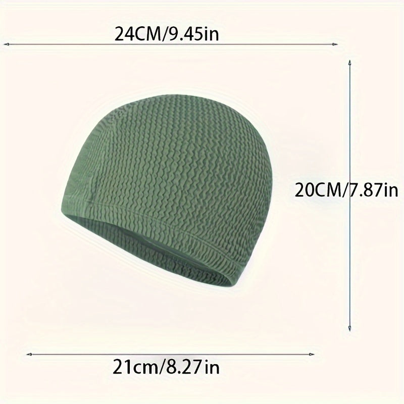 Comfortable Non slip Cap For Long Hair Solid Large Size Hat Unisex Swimming Cap