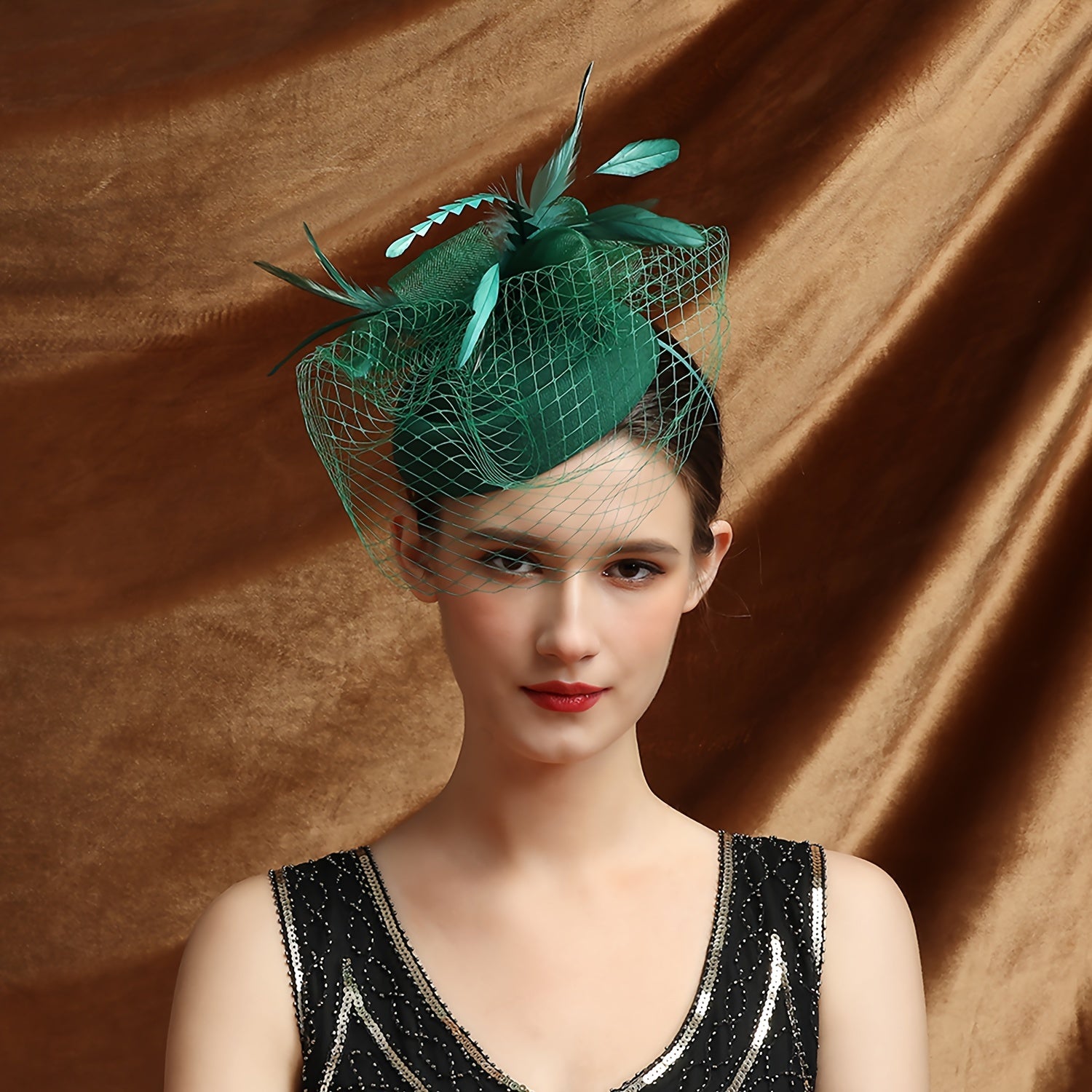 St Patrick's Green Feather Fascinator Headband