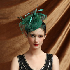 St Patrick's Green Feather Fascinator Headband