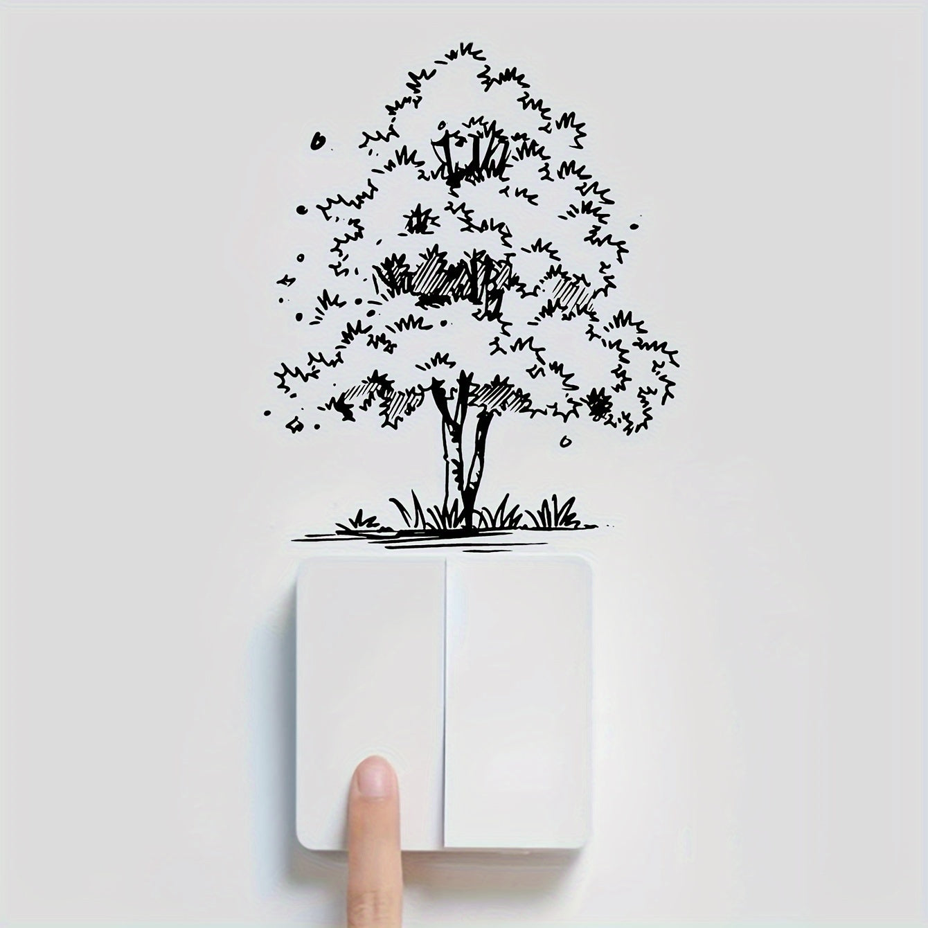 Tree Cartoon Decorative Switch Sticker Wall Decal