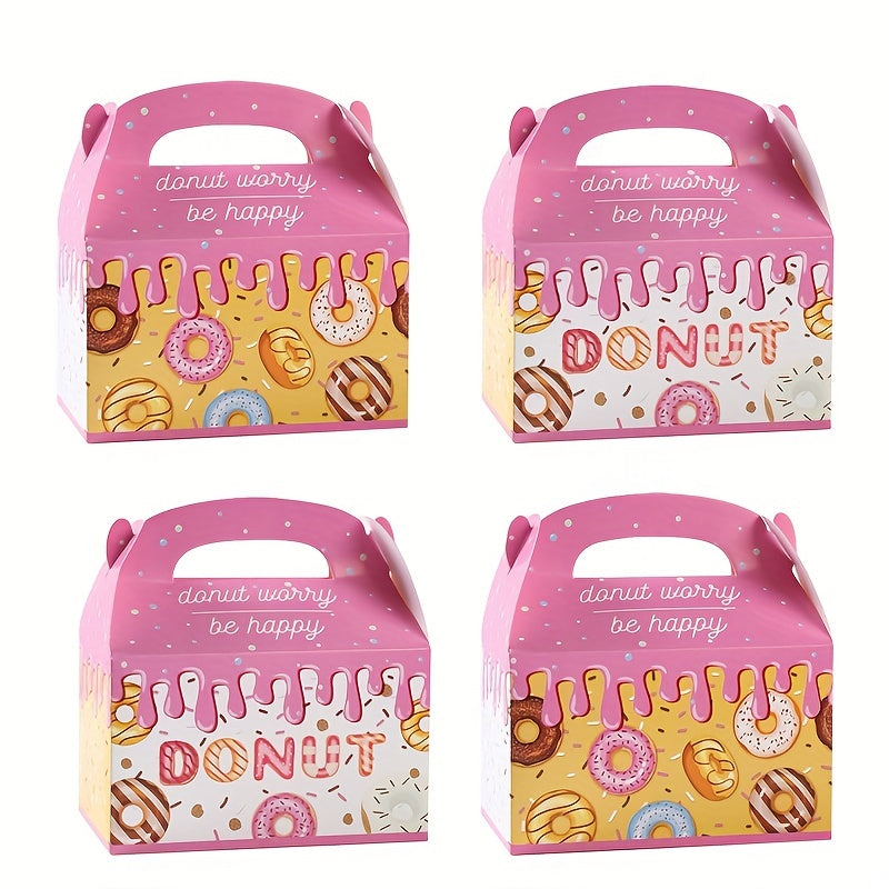 4pcs Polychrome Jungle Animals Treat Boxes 6 Inch