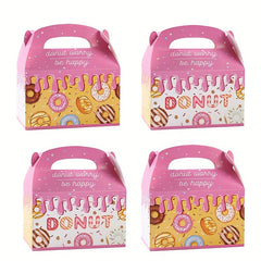 4pcs Polychrome Jungle Animals Treat Boxes 6 Inch