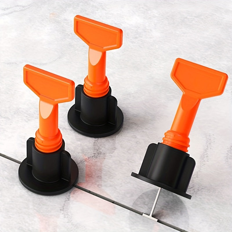 Tile Leveling System Kit 50pcs With 1 Plastic Wrench 3" Disc Diameter