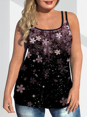  Random Print Round Neck Tank