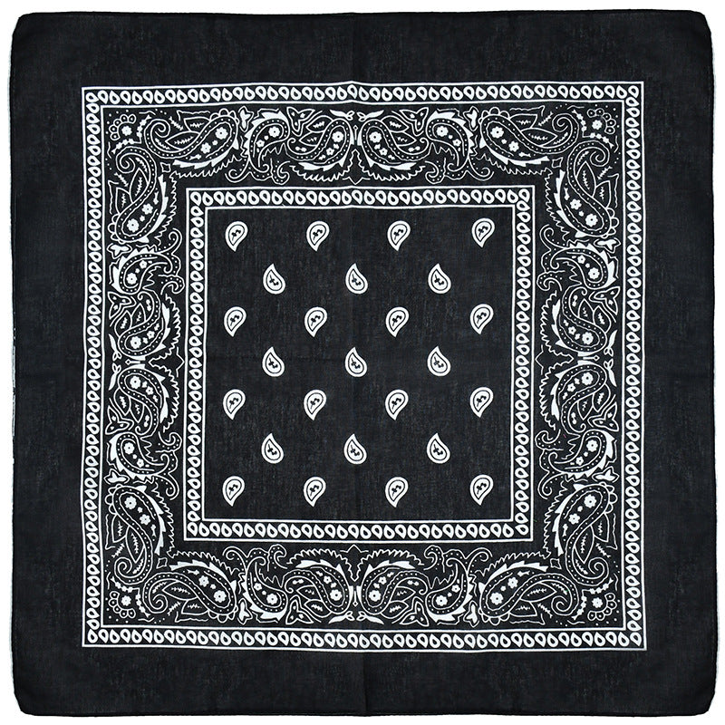 Men's Flame Cotton Printed Square Scarf Bandana