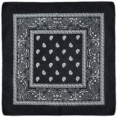 Men's Flame Cotton Printed Square Scarf Bandana