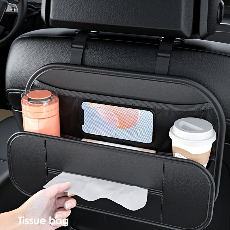 Car Seat Back Leather Storage Box Multifunctional Hanging Storage Bag