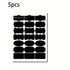 105pcs Geometric Pattern PVC Label Stickers for Kitchen and Stationery