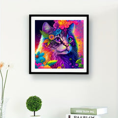 Colorful Cat Diamond Painting 30x30cm
