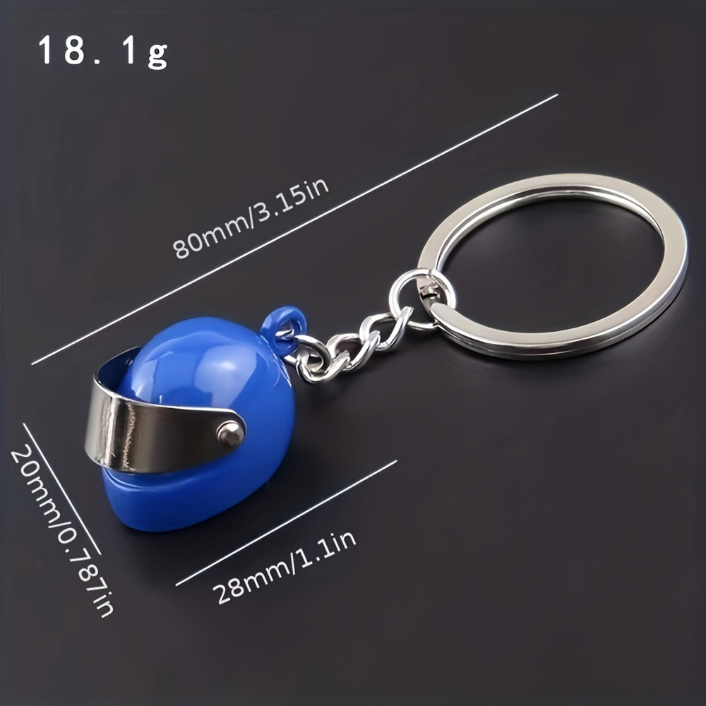 Metal Motorcycle Helmet Key Chain Helmet Shaped Keychain Bag Charm Pendant