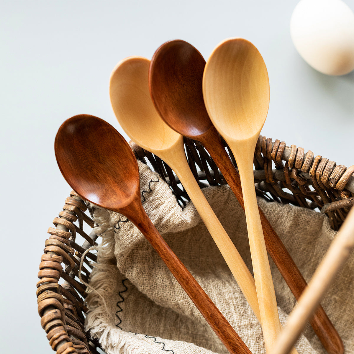 1pc Wooden Long handled Stirring Spoon Coffee Spoon Random