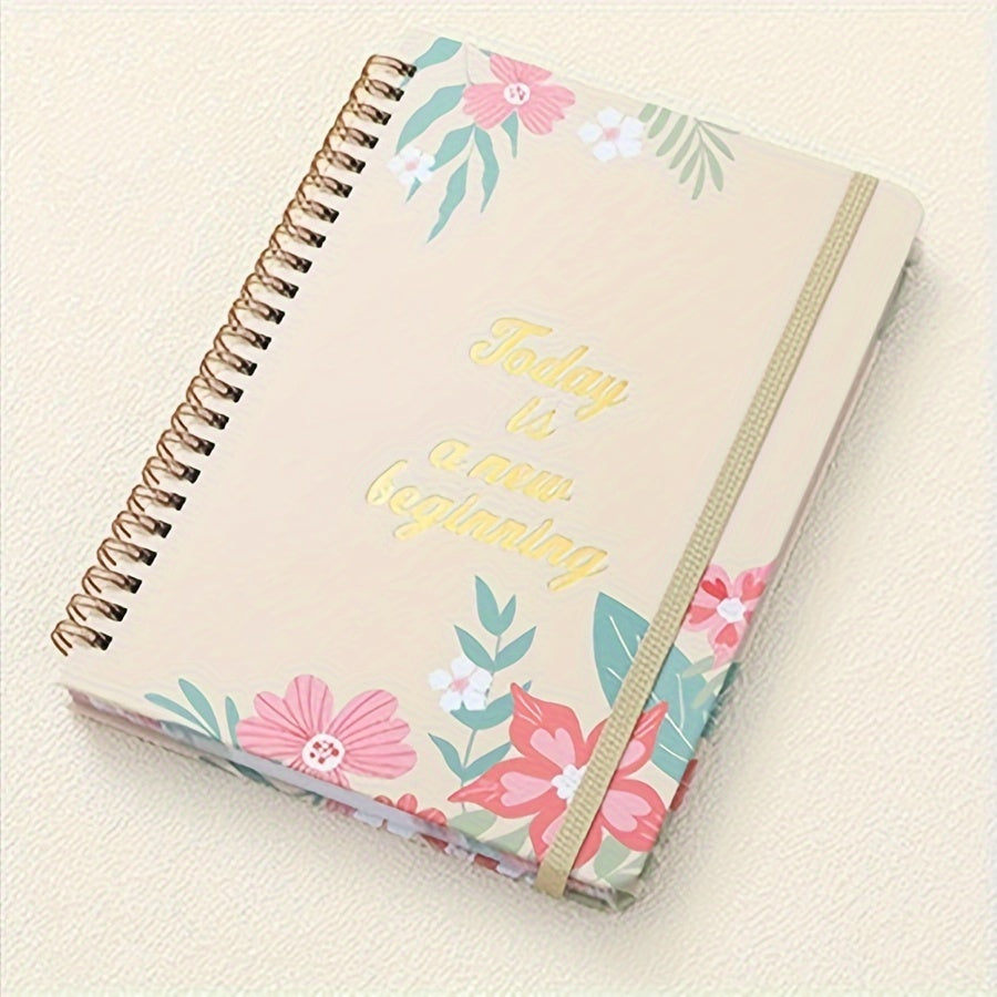 Undated Daily Weekly Planner Notebook Spiral Organizer