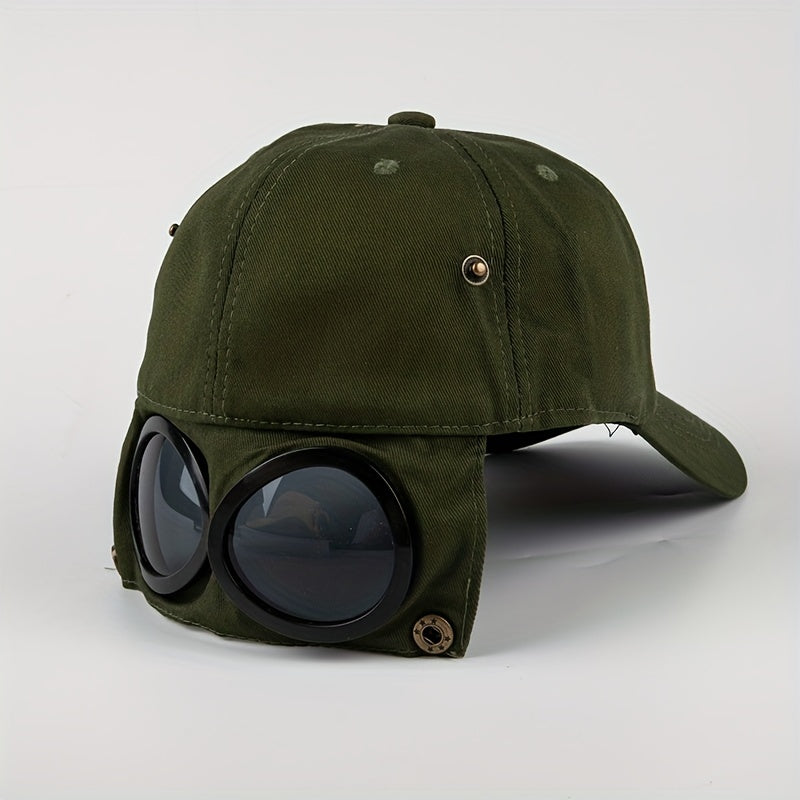 Vintage Aviator Sunglasses Baseball Cap Sun Hat Hip Hop Women
