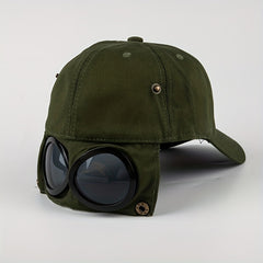 Vintage Aviator Sunglasses Baseball Cap Sun Hat Hip Hop Women