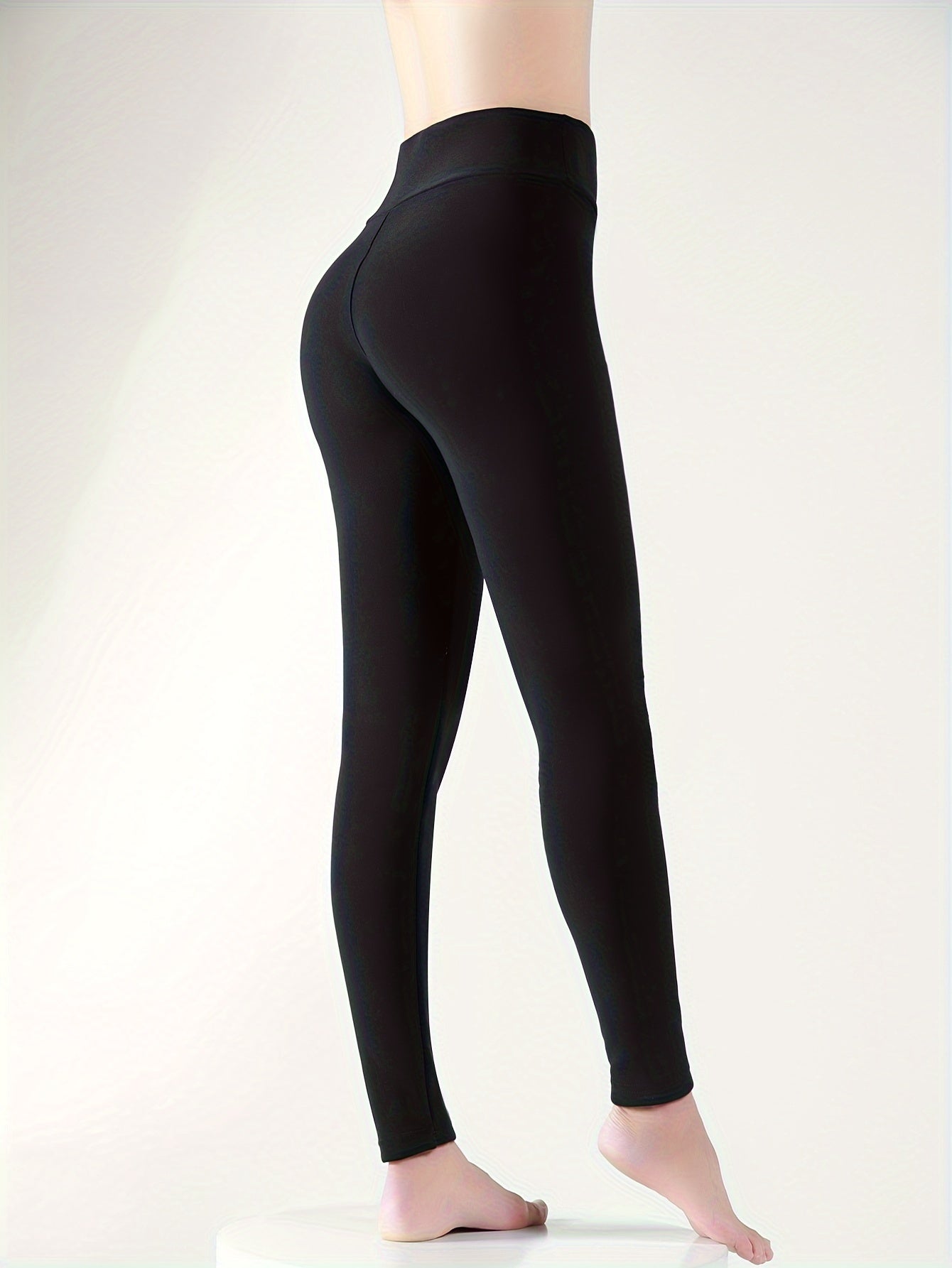 High Waist Fleece Warm Sports Leggings Womens Activewear