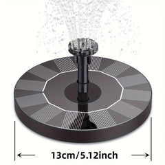 3W Solar Bird Bath Fountains w/8 Nozzles & 4 Rods