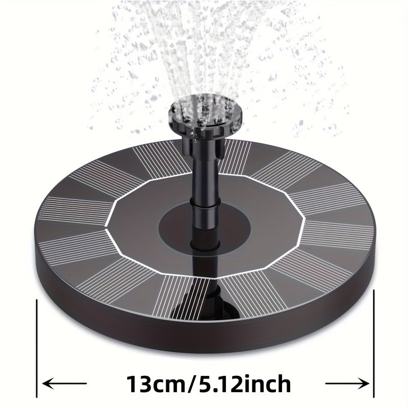Solar Bird Bath Fountain Pump with 6 Nozzles - Solar Powered Water Fountain Pump