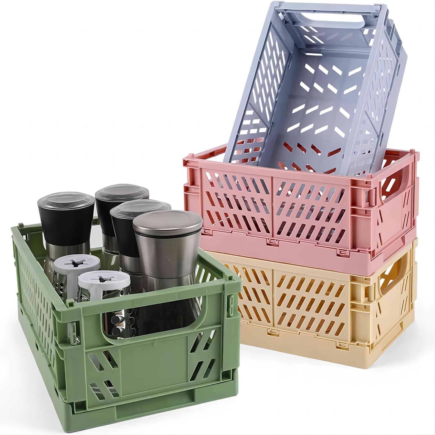 Durable Plastic Baskets for Shelf Storage - Pack of 1