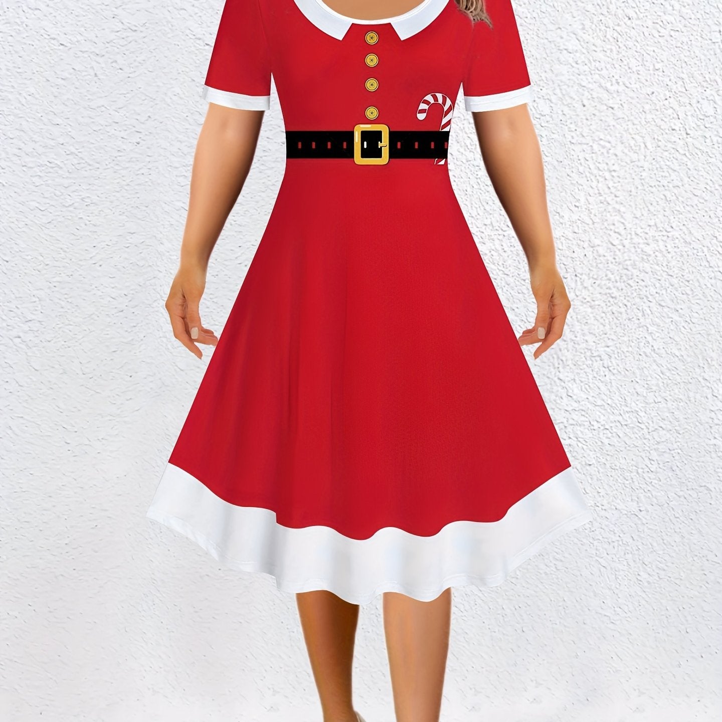 Christmas Casual Dress Women's Plus Graphic Print