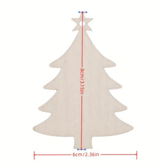 10pcs DIY Wooden Christmas Tree Decorations Snowman Pendants