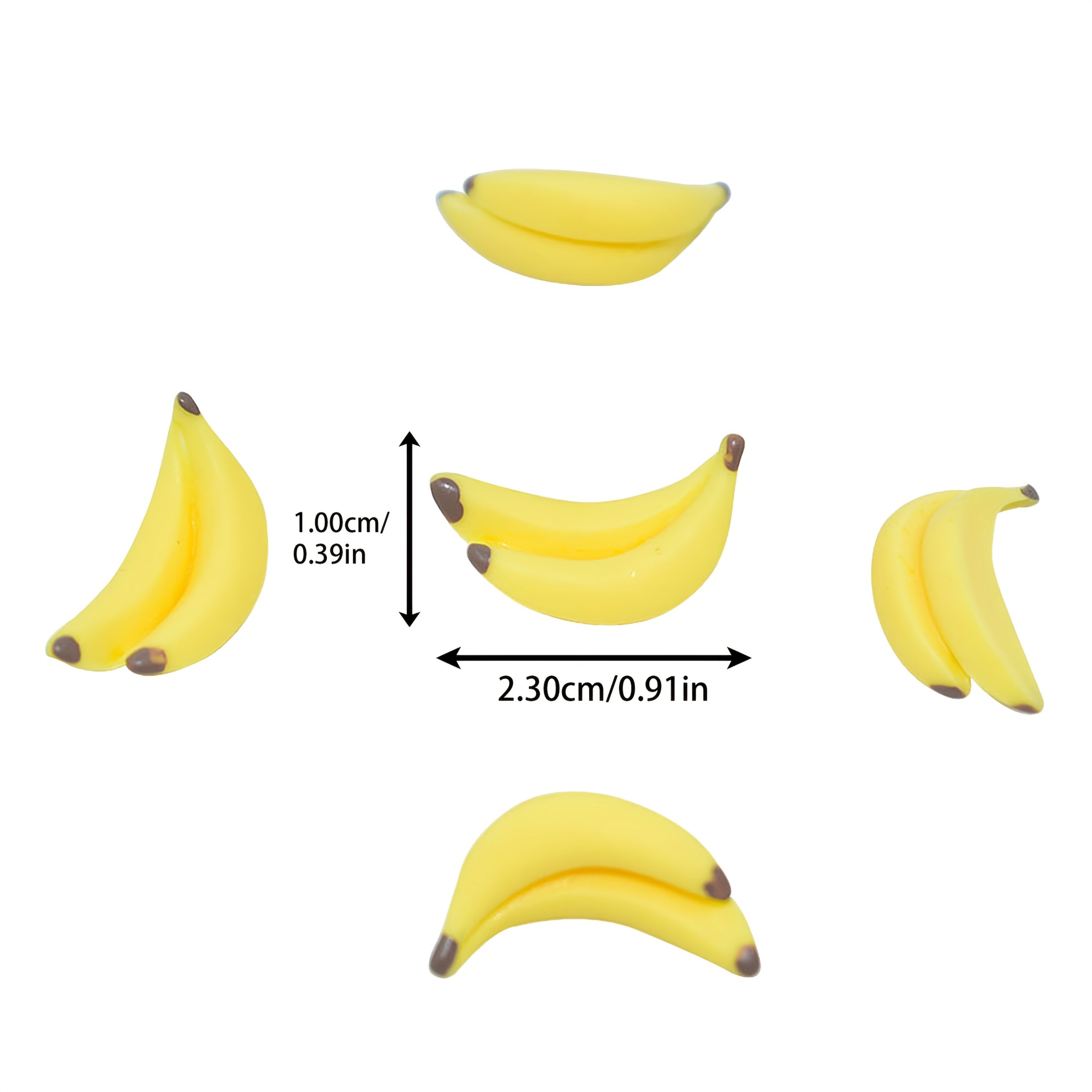 5pcs Mini Simulation Mini Banana DIY Resin Creative Handicraft Resin Accessories