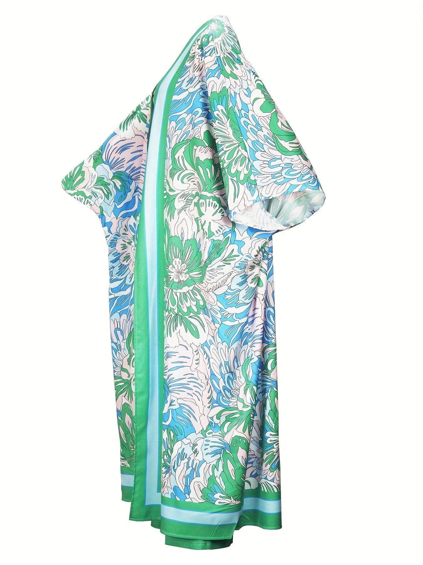 Boho Batwing Sleeve Cover Up & Pants Two Piece Set