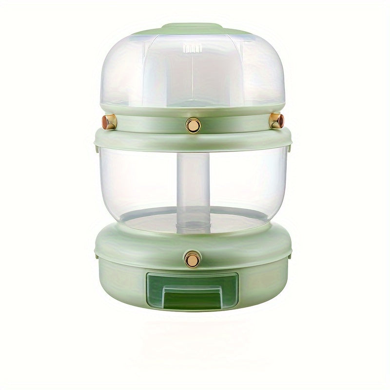 360 Rotating Grain Dispenser Kitchen Beans Container Airtight Grain Box