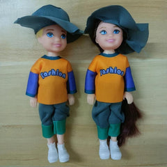 2pcs Mini Dolls with Matching Clothes Ideal for Dollhouse Perfect Birthday Gift