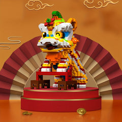 Chinese Culture Lion Awakening Building Block Toy