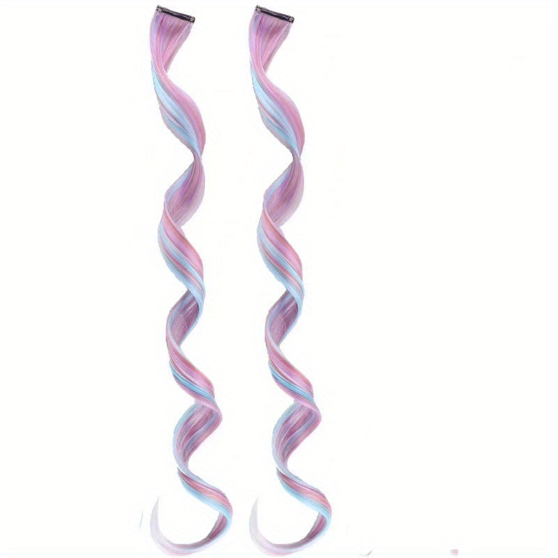 2pcs Girls Gradient Wig Women s Hanging Ear Mixed Wig...