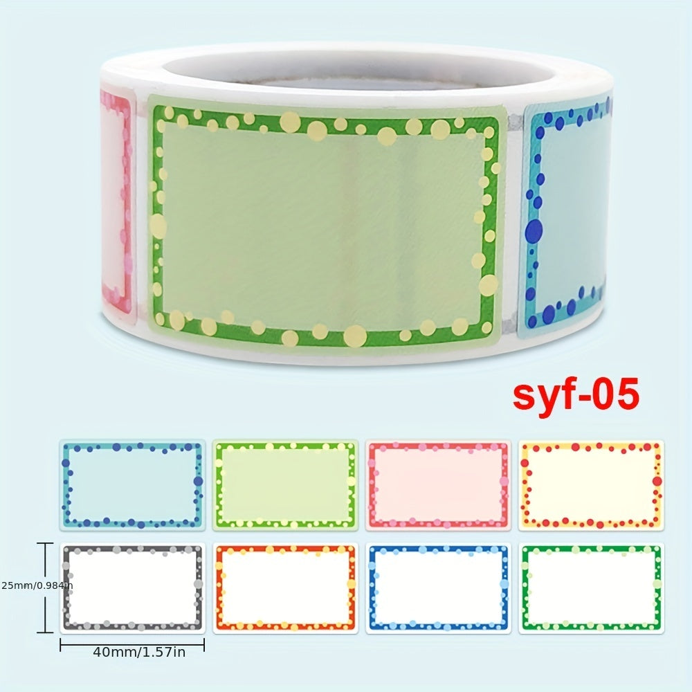 Cartoon Name Label Sticker Roll, Handwritten Adhesive Book Name Tag