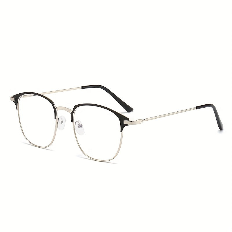 Anti Eyeglass Semi Rimless Frame Clear Glasses Unisex Computer Eyewear