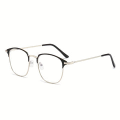 Anti Eyeglass Semi Rimless Frame Clear Glasses Unisex Computer Eyewear