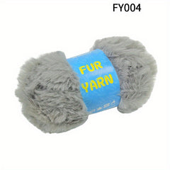 Soft Fluffy Faux Mink Fur Yarn for DIY Knitting, Crocheting - 50g