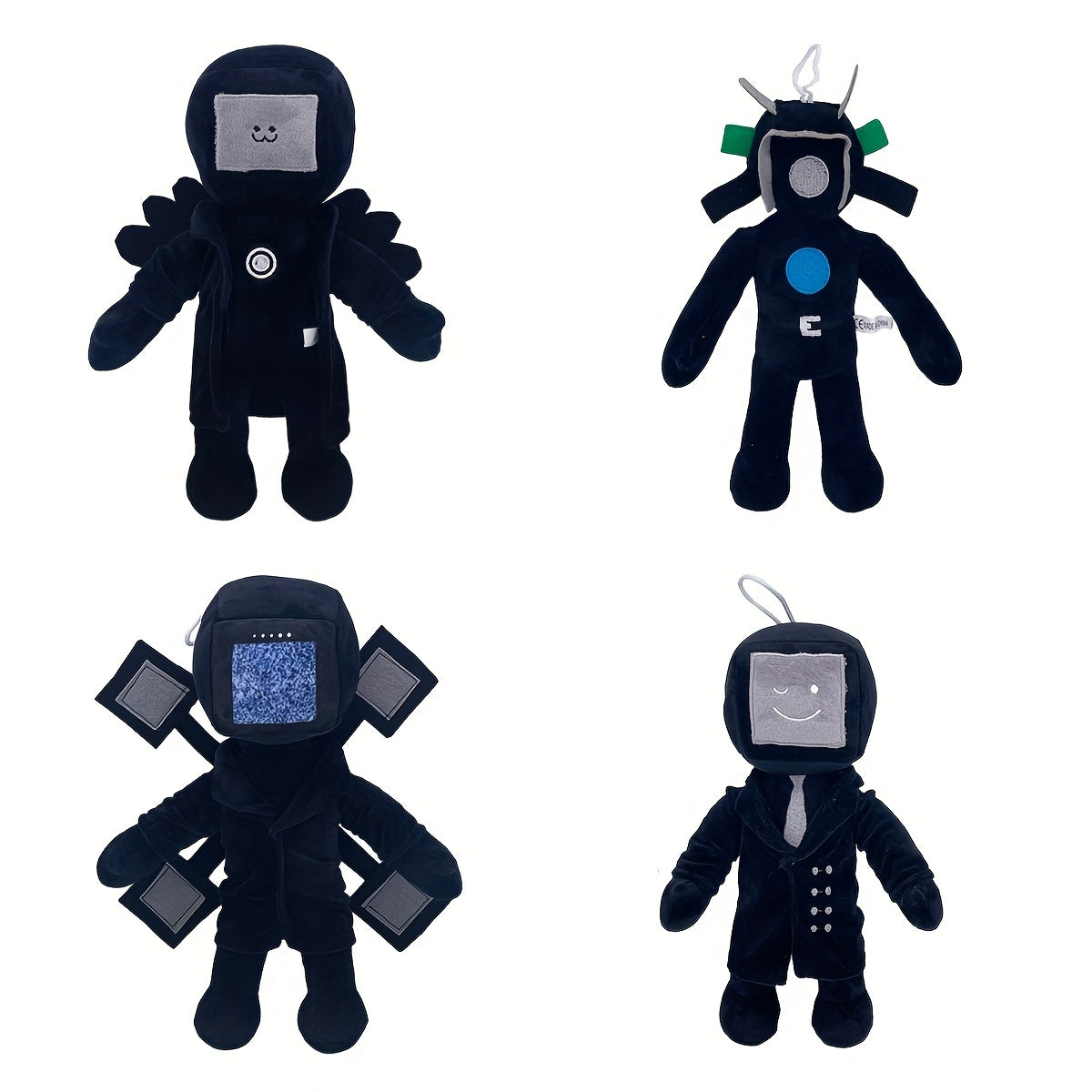 Surveillance Man Tie TV Man Wings Plush Toy Doll