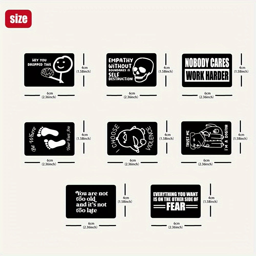 40 Funny Matte Stickers Waterproof Decals with Quotes for Laptops Water Bottles