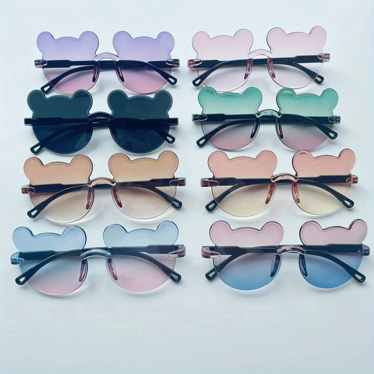 8 Pack Children's Sunglasses Bear Boys And Girls Accessories