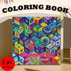 Geometric Shadows Coloring Book with Hidden Pigments