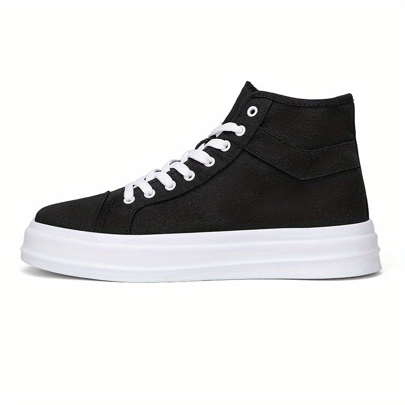 Men's High Top Canvas Sneakers Lace up Casual Walking Shoes