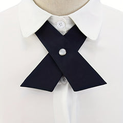 Adjustable Cross Bow Ties Solid Shirt Tie For Men & Women