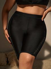  Lace High Rise Swim Shorts