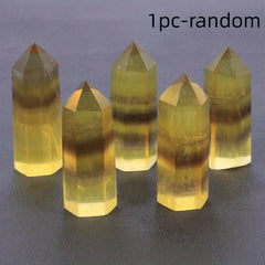 Small Yellow Fluorite Tower Natural Gemstone Lucky Gift Polished Point