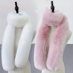 Warm Plush Faux Fur Scarf Winter Soft Windproof Scarf