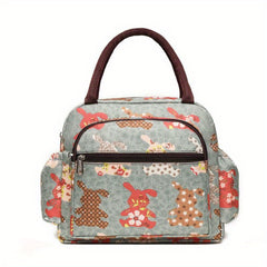 Cartoon Pattern Satchel Bag Zipper Lunch Bag for Work